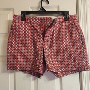 Banana Republic Red Patterned Shorts Size 4